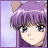 Pixelated anime-style character with purple hair and blue eyes, next to black background with white text "AnimeIM" and "com".