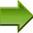 Green arrow pointing right on white background, cyan background with blue text "BUIN!" on right side.