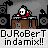 Pixel art animation of a character in red clothing at a DJ booth with turntables and speakers, showing sequential movement across frames.