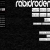Pixelated grayscale image with abstract geometric shapes and partial text reading 'robo' on a black background.