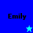 Four display the name 'Emily' with a star icon changing color between light blue and dark blue on different backgrounds