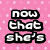 Pink background with white polka dots and black-outlined text fragments arranged in a wordwall layout.