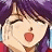 A 48x48 pixel animated buddy icon featuring a cartoon character with purple hair and closed eyes on the left, paired with "Anime IM" text on a black background on the right.
