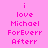 Pixelated text on pink background with cyan highlight changes across four states showing 'i love Michael ForEvevrr Afterr' with varying highlighted lines.