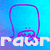 A pixelated blue background with a purple outline of a head and shoulders, featuring white text at the bottom.