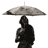 Animated contact sheet showing multiple frames of a grayscale character silhouette holding an umbrella with repeated "CHARIOT" text across the image.