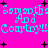 Pixelated cyan text on bright pink background with scattered black plus signs, repeating 'Samantha And Courtney!!' in two with slight vertical offset