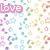 A static image with a white background filled with small, colorful flower-like shapes in pastel hues of pink, blue, green, yellow, and purple.