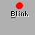 Animated sequence showing three vertical of circular icons with changing colors and numbers, each labeled 'Blink' above the top icon