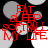 Red text 'EAT SLEEP STEAL MY LIFE' overlaid on black background with shifting gray and white circular shapes.