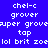 Pixelated text on blue background with pink highlight bars over specific , displaying repeated phrases in white block letters