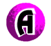 Animated sequence of a purple textured sphere with black lettering that changes from 'A' to 'F' across frames.