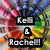 Pixelated text overlays on a colorful, blurred background with multiple black rectangular text boxes containing white lettering.