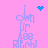 Pixelated blue text on pink background with animated heart and starburst effects.