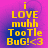 Yellow pixelated text on a purple-to-pink gradient background with four identical arranged in a