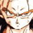 A 48x48 pixel animated contact sheet showing two frames of a Dragon Ball Z character with visible text "Anime IM" and "COM" on the right side against black background.