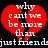 Red broken heart with white text over black background, displaying 'why can't we be more than just friends' in pixelated font.