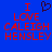 Blue background with red pixelated text reading "I LOVE CALEIGH HENSLEY" and a dark purple heart symbol above the text.