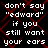 Static pixel art displays repeated text over a red background with no visible motion changes