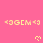 Pink background with yellow text and heart symbols arranged in a pattern