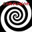 Four identical black-and-white spiral patterns arranged in a with red text reading "Confusion" above each spiral