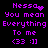 Purple pixelated text on black background with animated heart and sparkle effects replacing 's' in 'Nessa'.