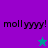 Pixelated text 'moll yyyy!' appears on two colored backgrounds with a small star icon below the text in one version.