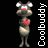 Animated contact sheet of a Coolbuddy mascot holding various heart poses across 7 frames with consistent branding text.
