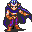 Six pixel-art characters arranged in a on gray background, each with distinct clothing and color schemes