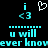 Pixelated cyan text and symbols on black background with a white heart outline above the left 'i' character.