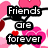 Pixelated text overlays on a heart-patterned background with names and phrases in black boxes.