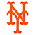 A pixelated orange 'NY' monogram with white outlines on a gray background, featuring a stylized interlocking design.