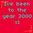 Red background with cyan text reading "I've been to the year 3000 =]" and yellow starburst effects, animated with star position changes.