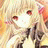 A 48x48 pixel animated buddy icon featuring a stylized anime character with blonde hair and red eyes on the left, paired with text reading "Anime IM" and "com" on a black background to the right.