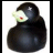 A black duck with a light green beak and red eyes appears in four , showing variations of text and heart symbols