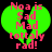 Green heart-shaped icon with pink text reading "Noa is Sad Mad tottaly rad!" on black background.