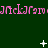 Green background with repeated pink text and scattered white star-like symbols that change position across frames.