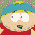 Animated contact sheet of South Park character Kenny McCormick in three distinct headgear styles across seven sampled frames, showing facial expressions and subtle pose variations against a gray background.