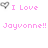 Pixelated pink text and gray heart icons on white background with partial gray rectangle.