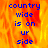 Blue pixelated text reads 'country wide is on ur side' over a fiery orange-yellow background with a gray on the right