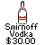 Pixelated image of two Smirnoff bottle icons with text labels, a mixing glass icon, and 'Mixing Priceless' text on gray background.