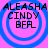 Four identical circular icons with blue concentric rings on a pink background, each displaying text in black uppercase letters.