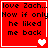 Red background with black text reading 'love Zach... Now if only he liked me back' and white heart symbols changing from one to two to three to four.