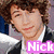 A four- of pixelated images with text labels: Nick, Brooke, Love, and a blank