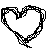 Five pixelated heart-shaped icons in black, pink, green, purple, and teal arranged on a white background with one gray rectangle partially visible.