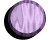 Three circular purple icons with light purple wavy patterns and dark purple borders on a gray background.