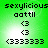 Green background displays text and symbols with a bright white light effect shifting position across frames.