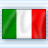 A static image showing the Italian flag on the left and 'Made In Italy' text in green pixelated font with pink outline on the right.