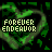 Green heart-shaped icon with 'FOREVER ENDEAVOR' text in yellow-green pixelated font on black background, repeated
