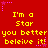 Red background with yellow text repeating 'I'm a Star you better believe it!' and purple star shapes scattered across the image.
